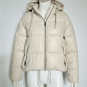 Defacto faux leather Puffer Jacket